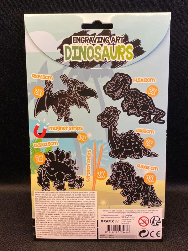 scratch art dino